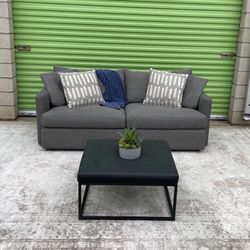  *Free Delivery* Gray Crate & Barrel Couch Sofa 3 Seater