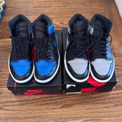 Used Men’s Air Jordan 1 Royal And Shadow Size 9.5
