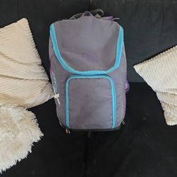 Used Blue And Purple Softball Backpack