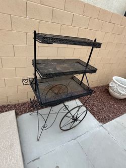 Antique cart display Wide:42” Deep:28” High: 63”