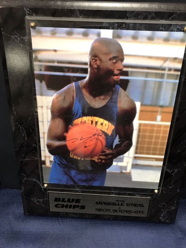 Autographed Shaquille O'Neal 8x10 Photo on Placque from Movie "Blue Chips"!, Comes with COA! You Won't Find Many of These!