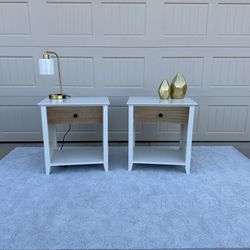 Small Pottery-Barn Inspired Refinished Nightstand/End Table Pair 