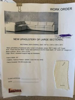 Custom Designer Sectional Sofa – Excellent Condition