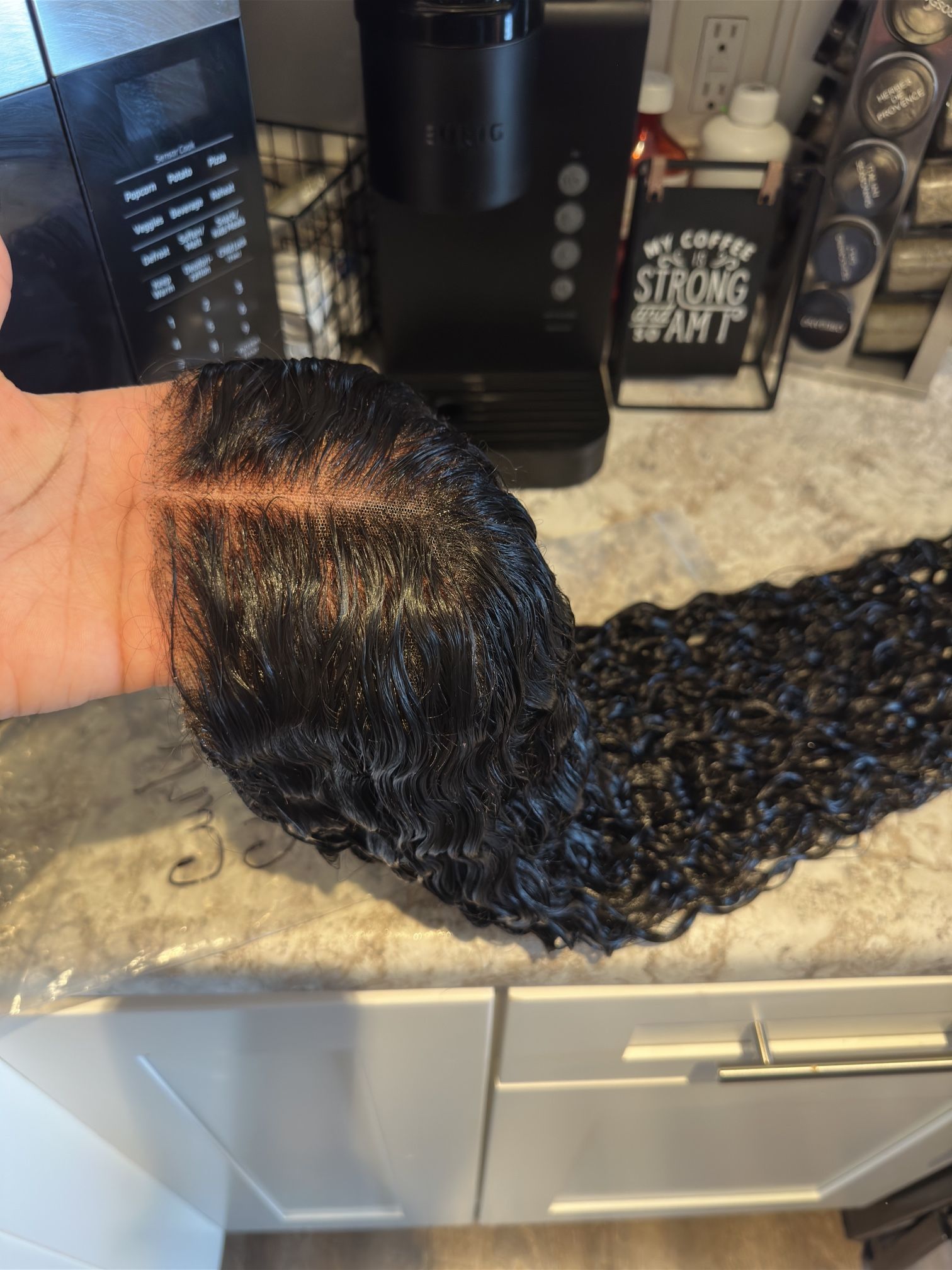32” Curly Human Wig Unit 