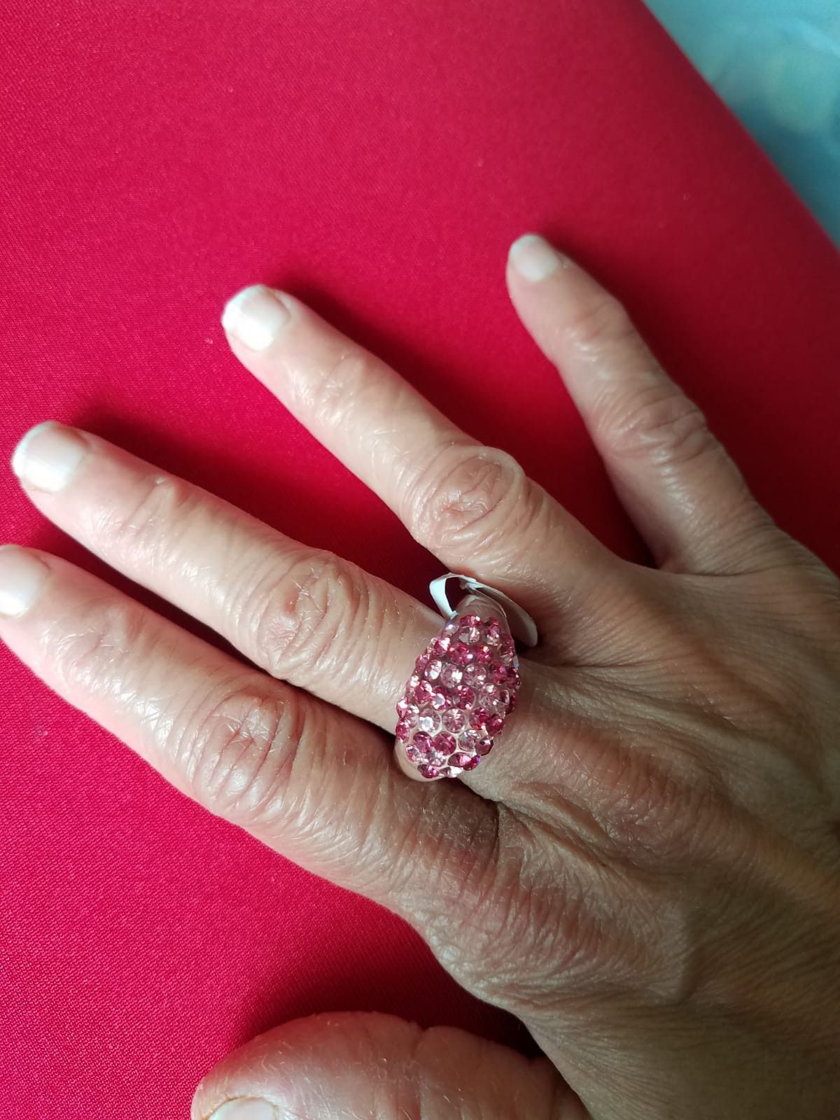 Acrylic plastic diamond ring
