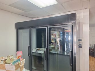 Refrigerator and freezer 3 glass doors