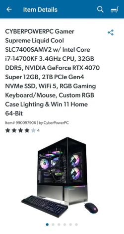 CyberpowerPC/i7/4070super/32gbRam