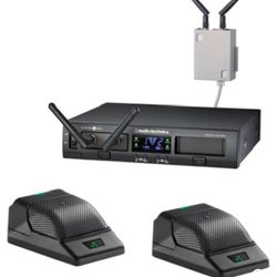 Audio-Technica System 10 Boundary Microphone Rackmount Dual Boundary Wireless Mic System (ATW-1366)
