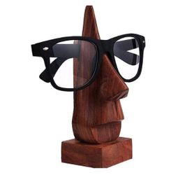 Classic Hand Carved Rosewood Nose-Shaped Eyeglass Spectacle/Eyewear Display Holder