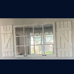 Large Window Mirror And Shutters