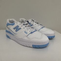 New Balance 550 “UNC White Dusk Blue” Size 9.5 Women’s BBW550BC Brand New