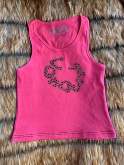 Von Dutch Pink Rhinestone Tank (Sample, 1/1)
