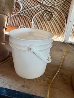 White buckets containers tools