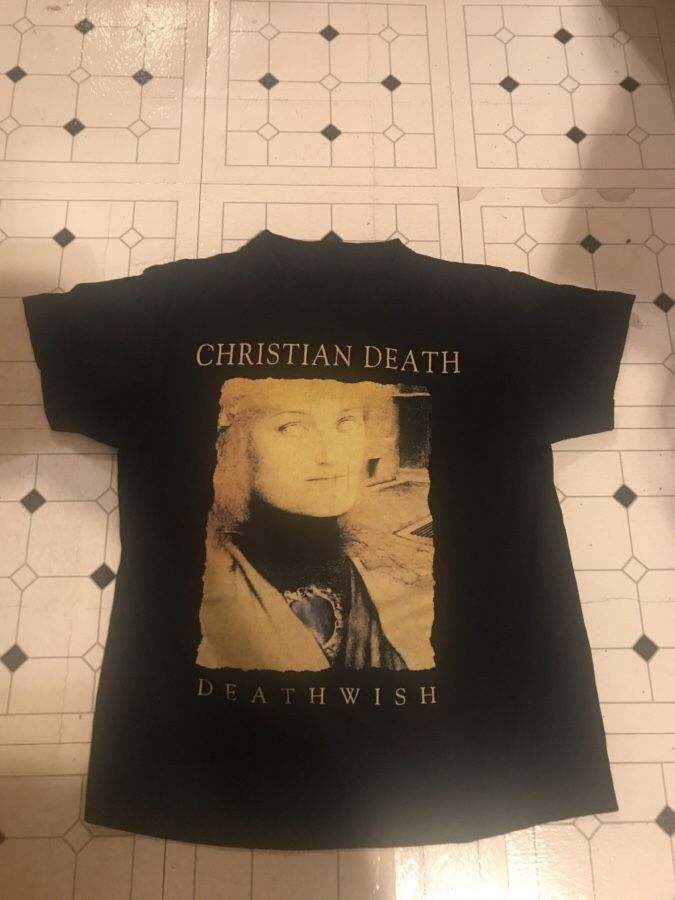 Christian Death Deathwish shirt Rozz Williams Shadow Project Premature Ejaculation 1334 Goth Punk Deathrock