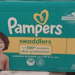 PAMPERS SWADDLERS SIZE 6 AND 7 $37 EACH