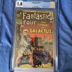 FANTASTIC FOUR #48 CGC 1.8 1966 1st  Appearance Silver Surfer 1st Cameo Galactus