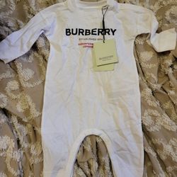 Burberry Onesie Romper 6 And 12 Months