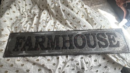 Large metal farmhouse sign