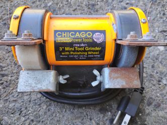 Chicago Electric 3" Mini Bench Grinder with Polishing Wheel