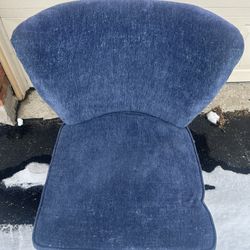 Jamestown Accent Chairs Denim Blue Fabric 