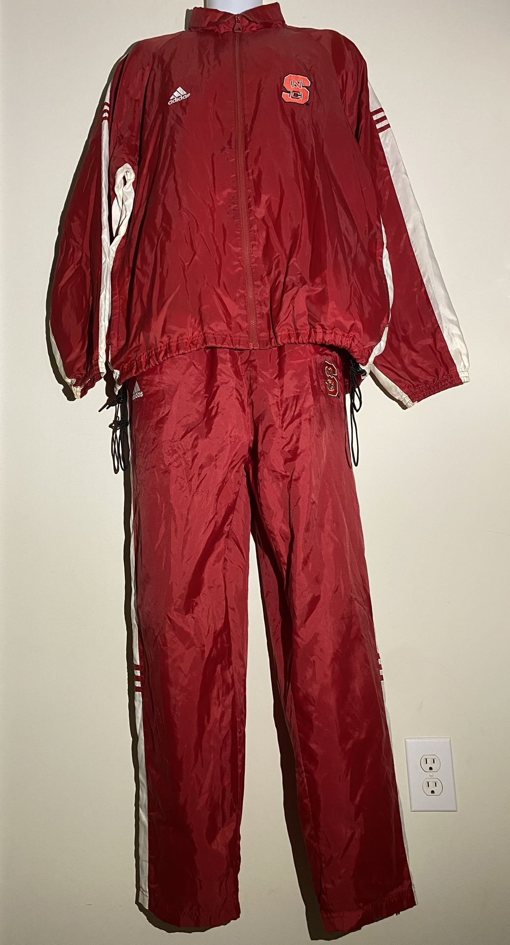 Adidas NC State Wolf Pack Nylon Track Pants /Jacket