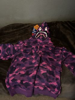 Purple bape hoodie 2xl