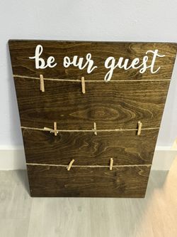 Be Our Guest Wooden Sign (wedding Party)