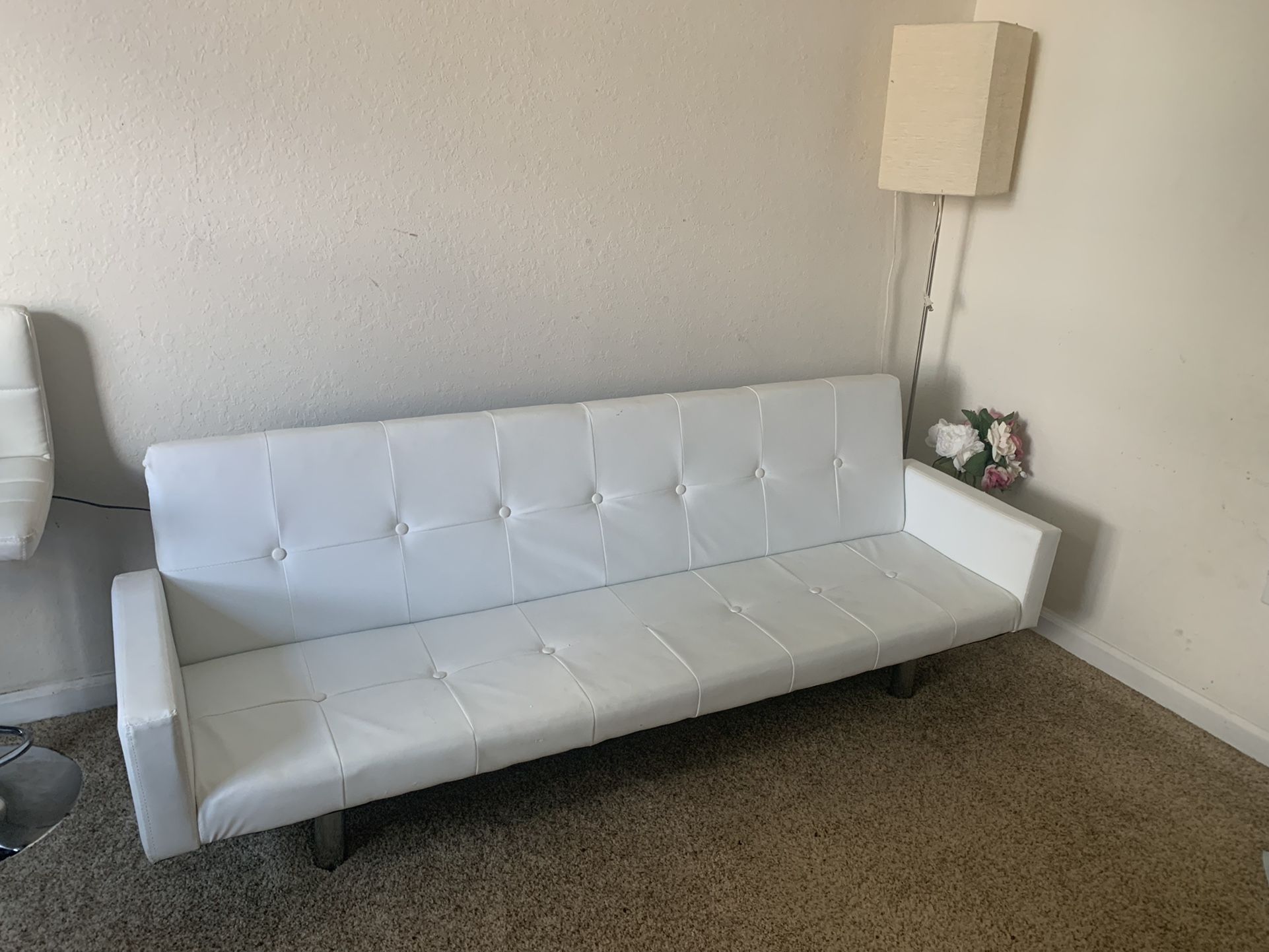Sofa bed Or Futon $75 🎁🍀🎈furniture, Sofa, White Sofa, Bed, Bedroom’s Bed, Bedroom’s Furniture.