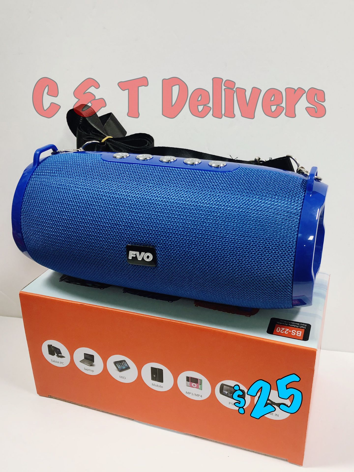 🎄 Gift Ready 🎄 Blue • Bluetooth Portable Speaker💥New In Box💥Loud - Rechargeable💥Get it Delivered Today**