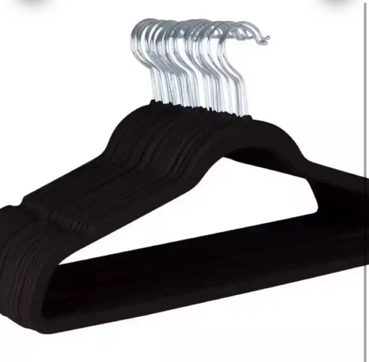 40 Black Velvet Hangers 