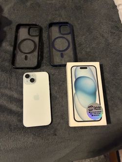 Apple iPhone 15 128GB – 91% Battery – Excellent Condition + Box & 2 Cases