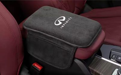 Infiniti Suede Armrest Cover With Pockets