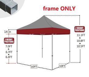 Eurmax USA Standard 10x10 Canopy Frame (Frame ONLY) - New In Box