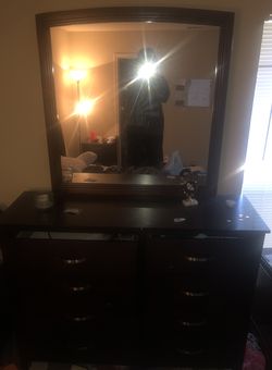 Dresser with mirror