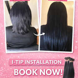 I-Tip installation Hair Extensions