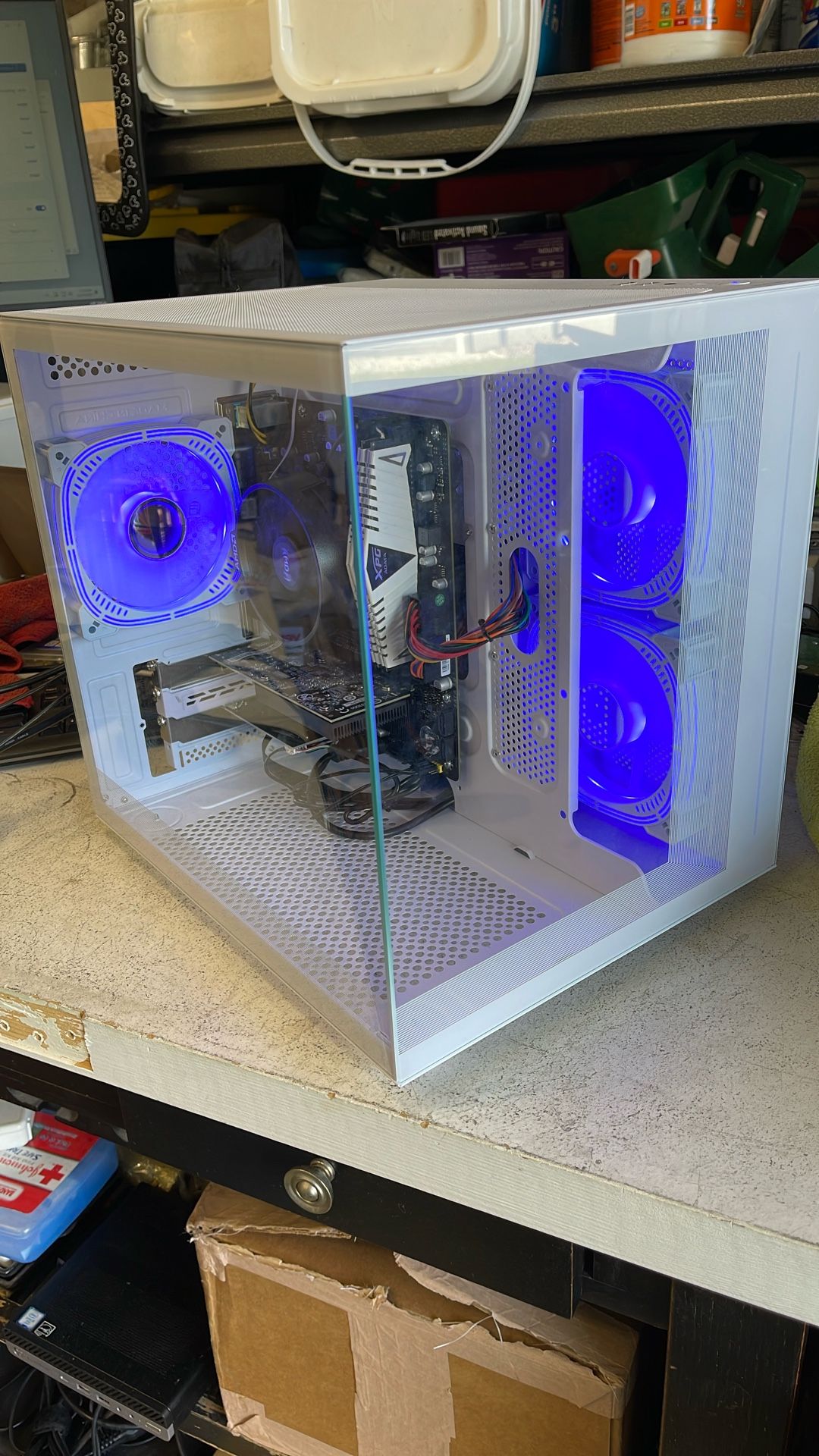 White AMD Budget Gaming PC Desktop Computer 