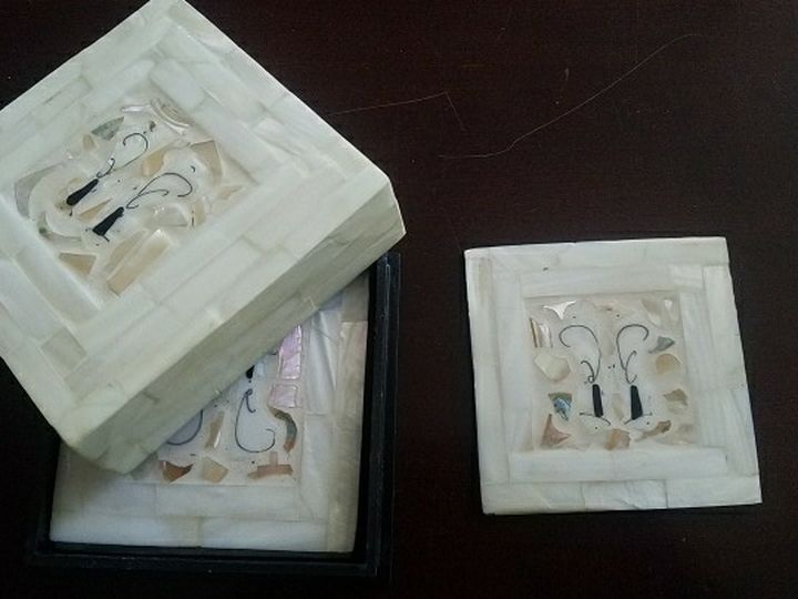 Mother Of Pearl Coasters $120