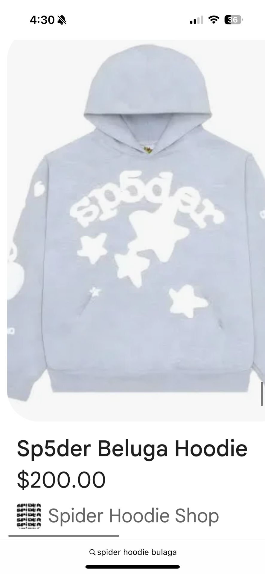 Spider Hoodie Grey
