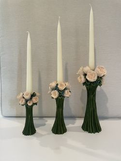 Collectible Set Of Three Candlesticks