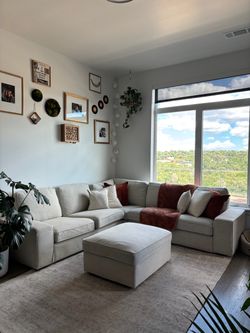 IKEA Sectional + Storage Ottoman