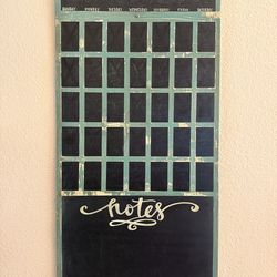 Custom chalkboard calendar w/ markers