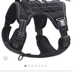 Auroth Tactical Dog Harness for Large Dogs No Pull Adjustable Pet Harness Reflective K9 Working Training Easy Control Pet Vest Military Service Dog Ha