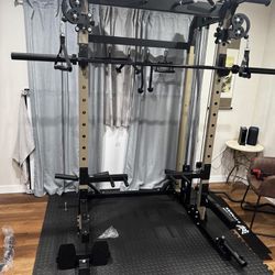 Work Out Cage/Rig Cable Pull Downs And Olympic Weights Up To 145lbs