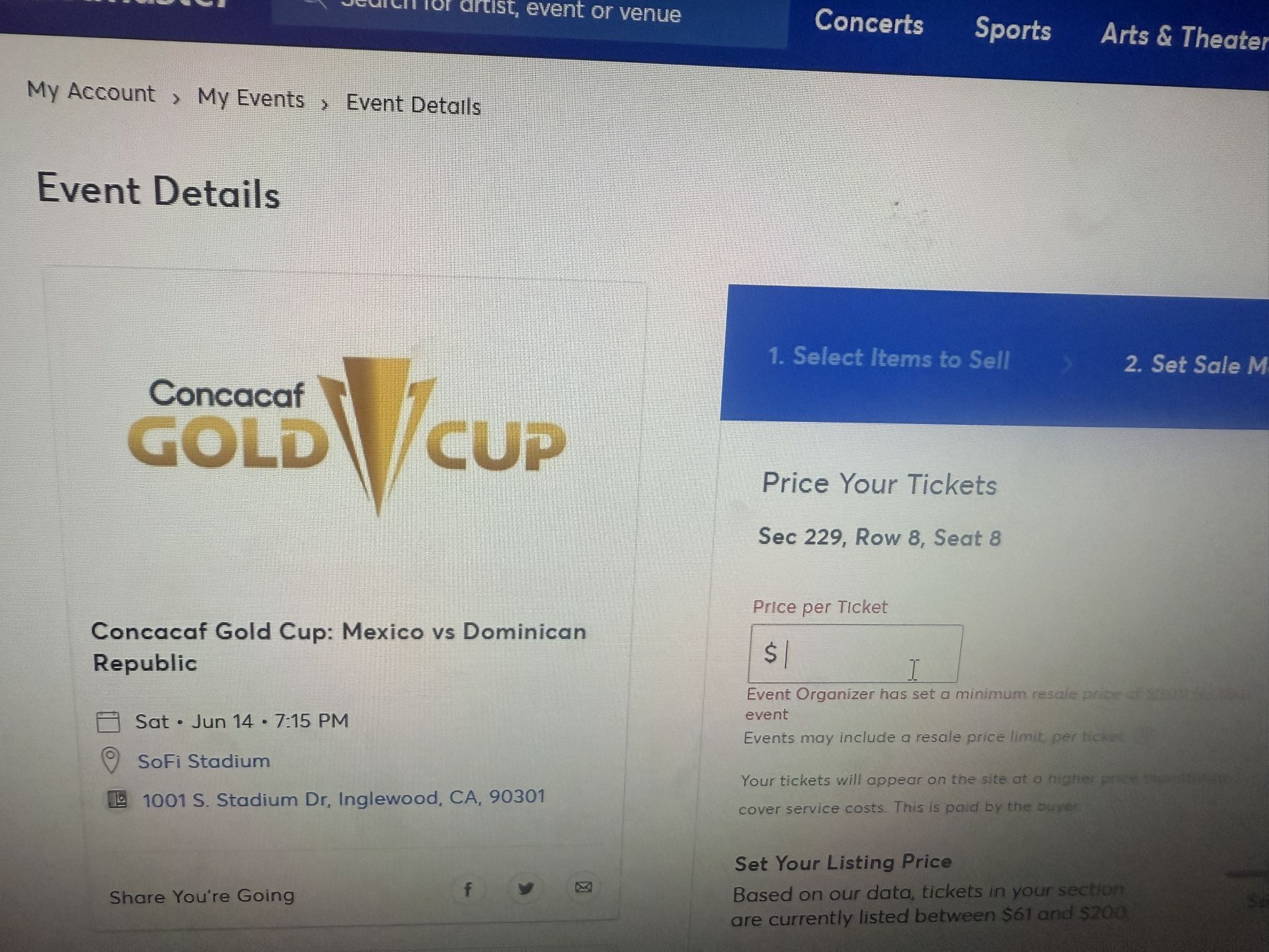 3 Mexico Soccer Game Ticket