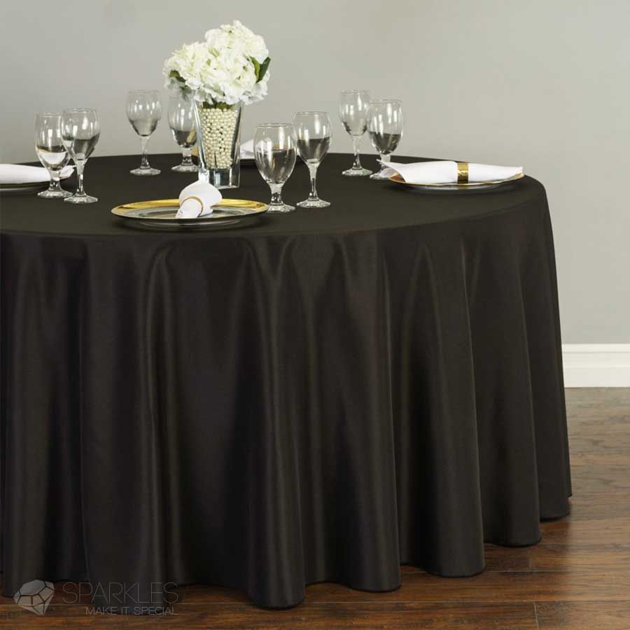 120” Black Round Tablecloths (15 Total)