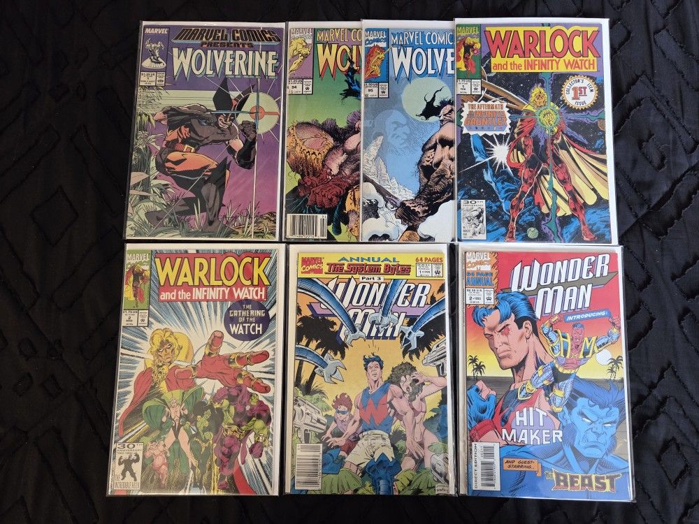 Vintage Comic book lot of 7! Marvel Comics. Mixed lot. Keys. Wolverine.