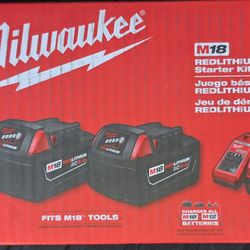 M18 18-Volt Lithium-Ion XC Starter Kit with Two 5.0Ah Batteries and Charger