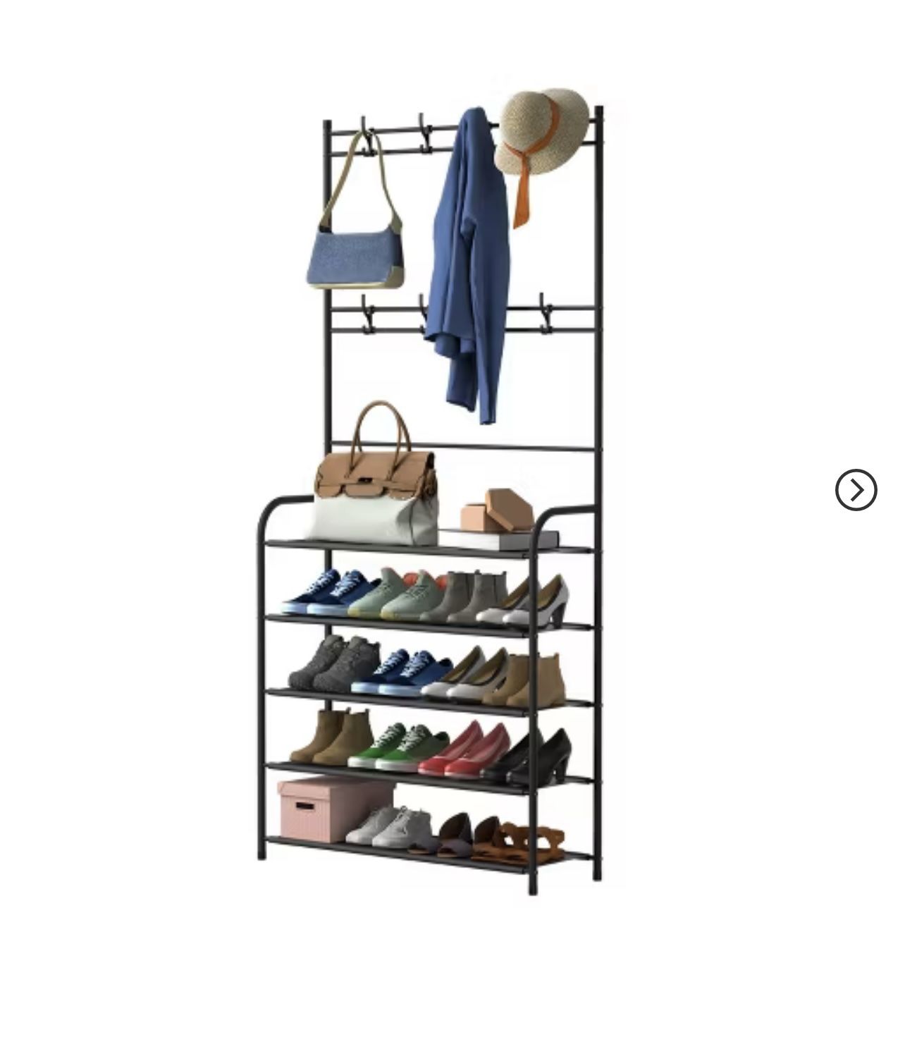 Coat Rack & Shoe Storage Shelf