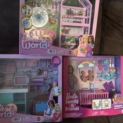 New Large Set Of Barbie Dolls 