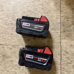 M18 Batteries 5.0 and 3.0 